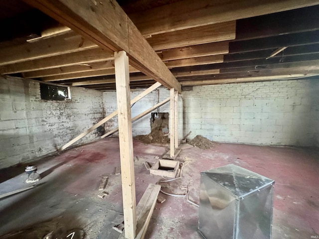 view of basement