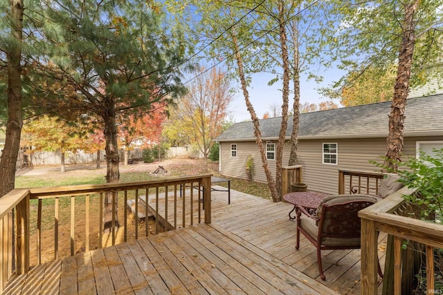 view of wooden deck