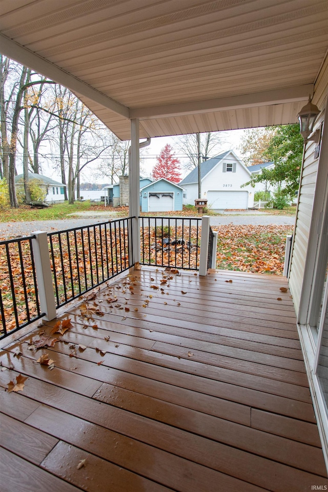 deck featuring a porch