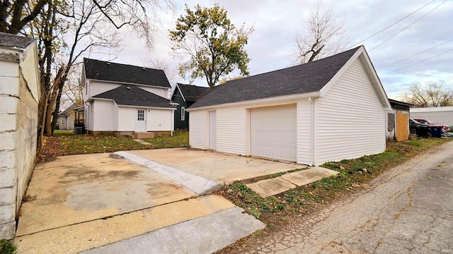 garage with cooling unit