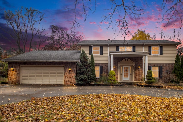 view of front of house featuring a garage