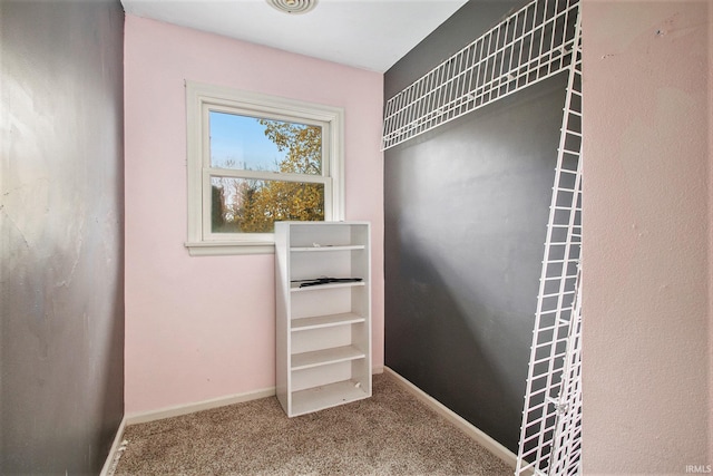 spacious closet with carpet flooring