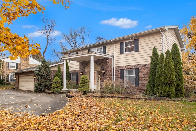 front of property featuring a garage