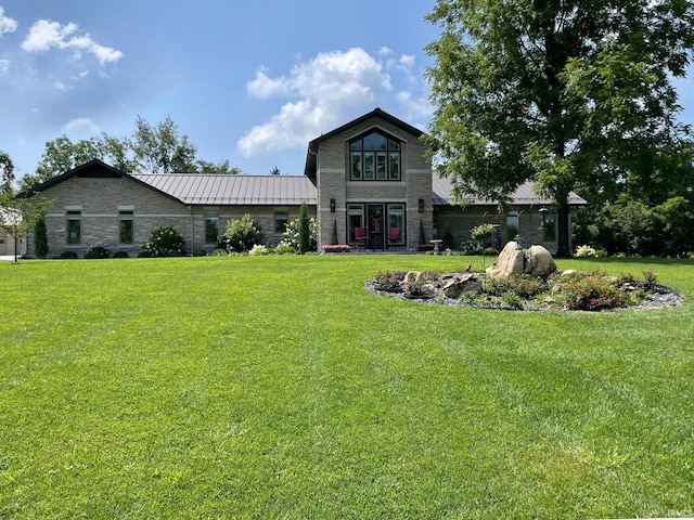 exterior space with a front yard