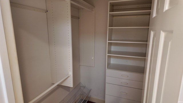 view of walk in closet