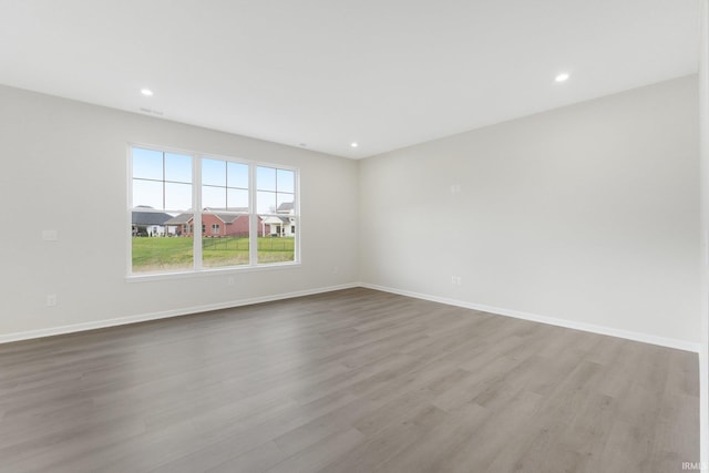 empty room featuring light wood-type flooring