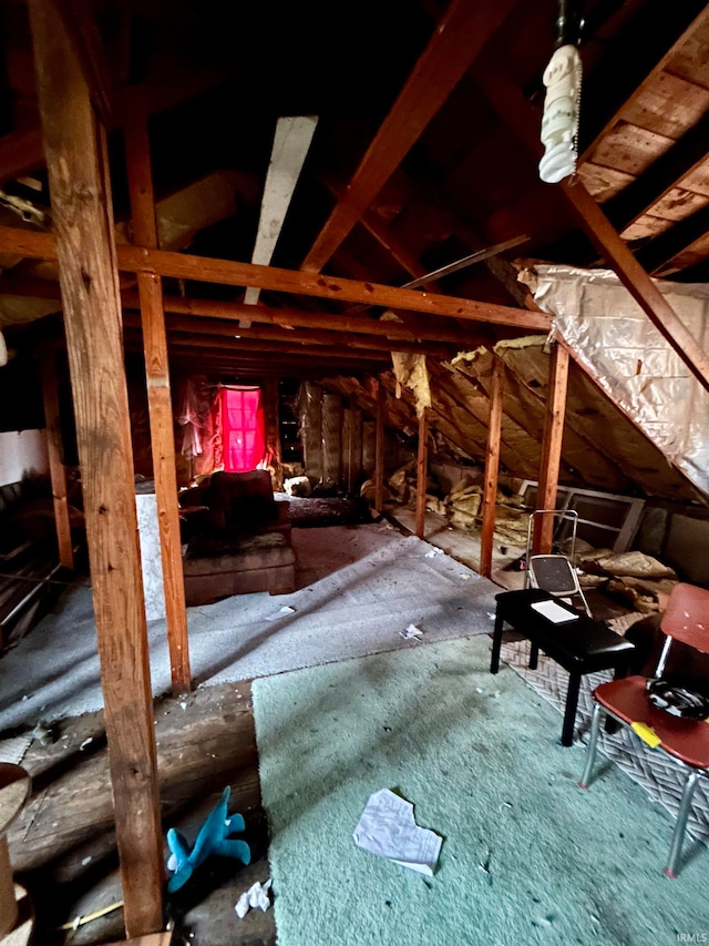 view of attic