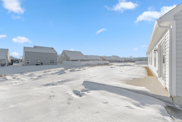 view of snowy yard