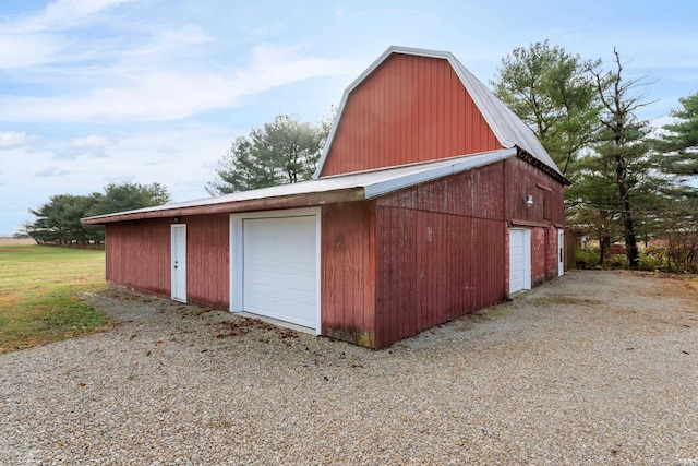 view of outdoor structure featuring a garage