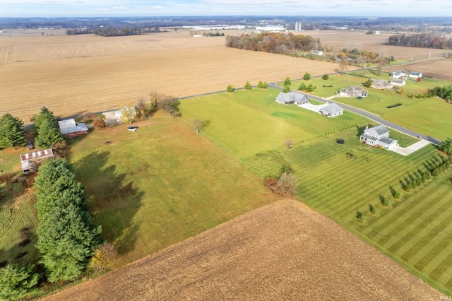 drone / aerial view with a rural view