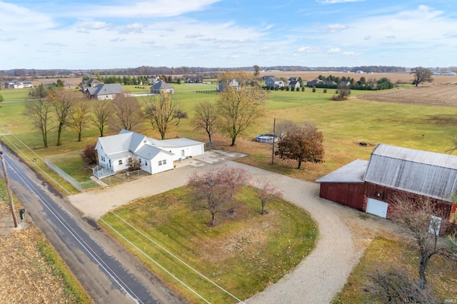 bird's eye view featuring a rural view