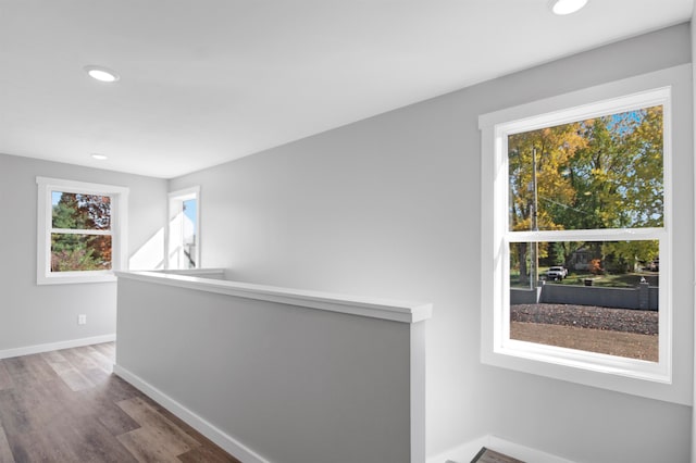 hall featuring hardwood / wood-style flooring