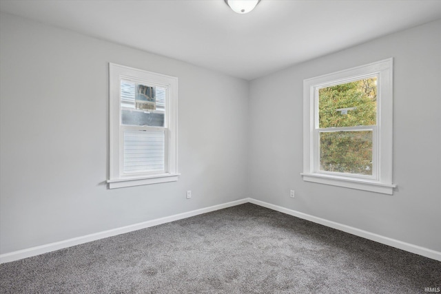 carpeted spare room with plenty of natural light