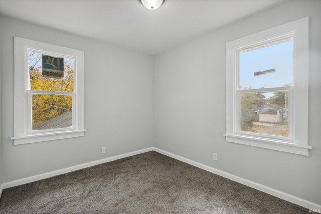 view of carpeted empty room