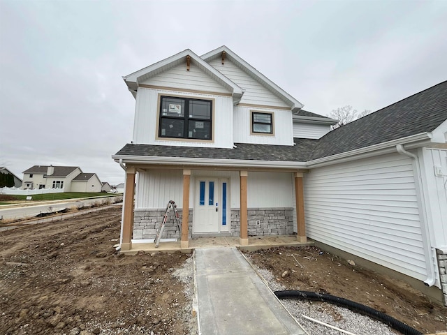 view of front of home with a porch