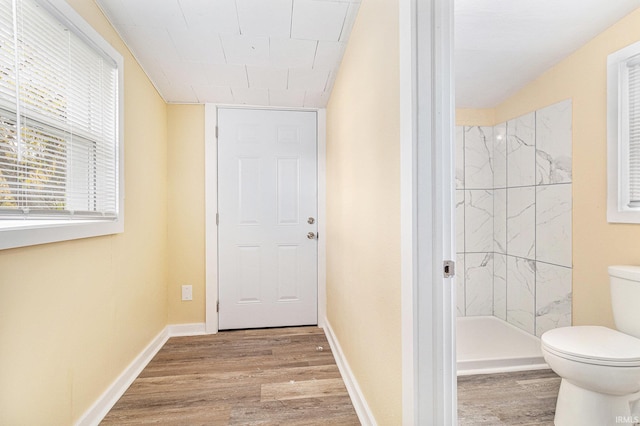 interior space with wood-type flooring