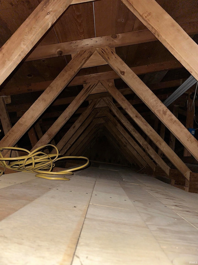 view of attic