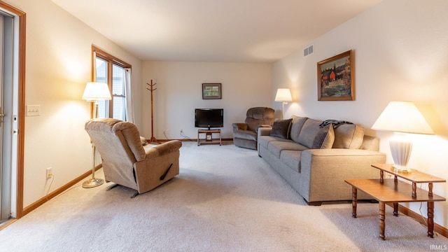 view of carpeted living room