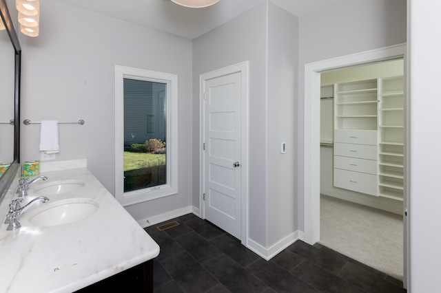 bathroom featuring vanity