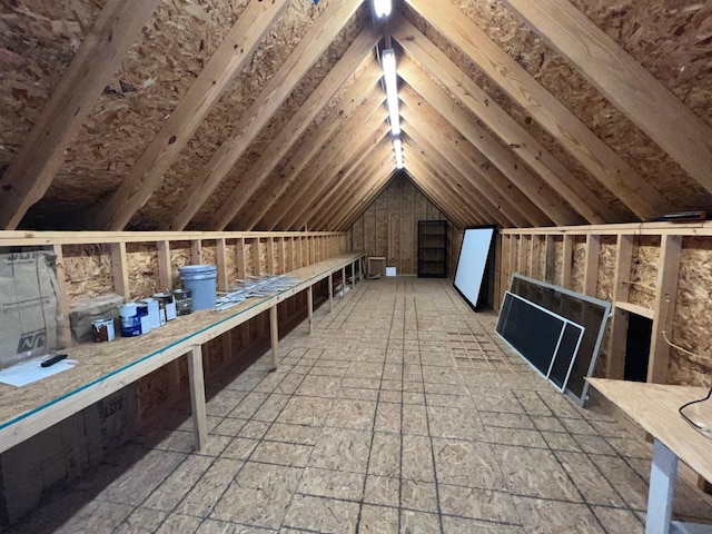 view of attic