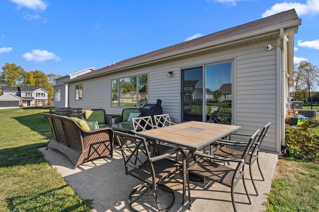 view of patio / terrace with central AC unit