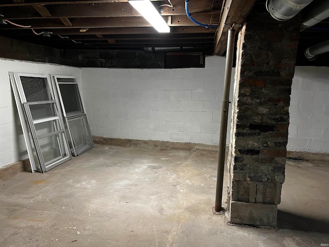 view of basement