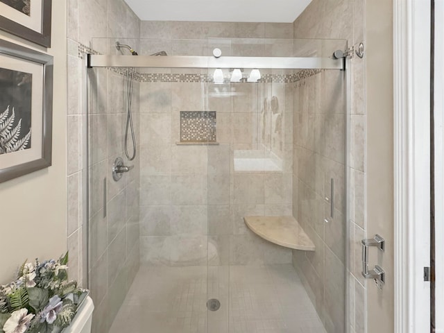 bathroom with walk in shower