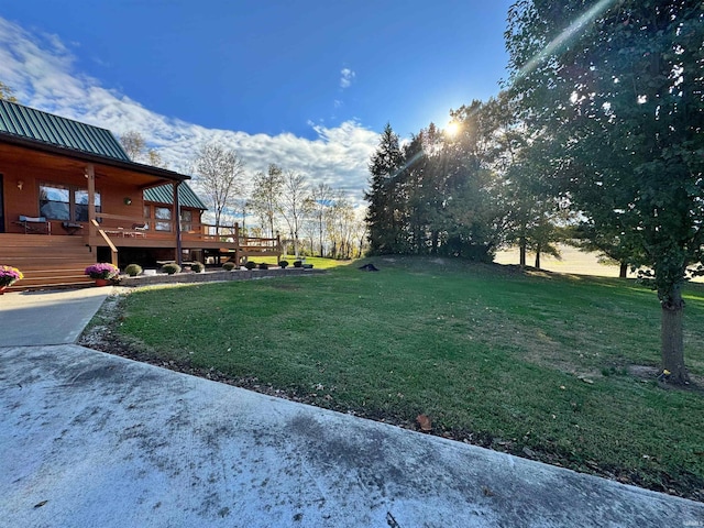 606 S 150 W, Washington, IN 47501 - view of green lawn with a deck