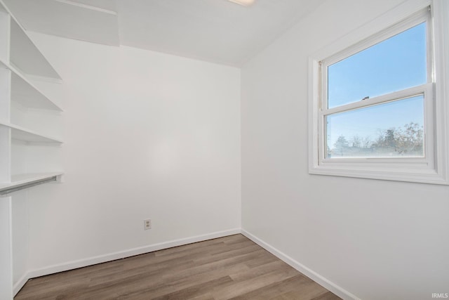 unfurnished room featuring light hardwood / wood-style flooring