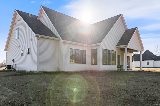 view of home's exterior featuring central AC