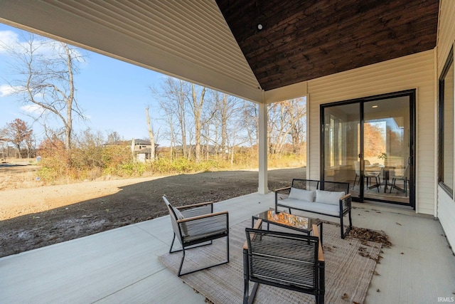 view of patio with an outdoor hangout area