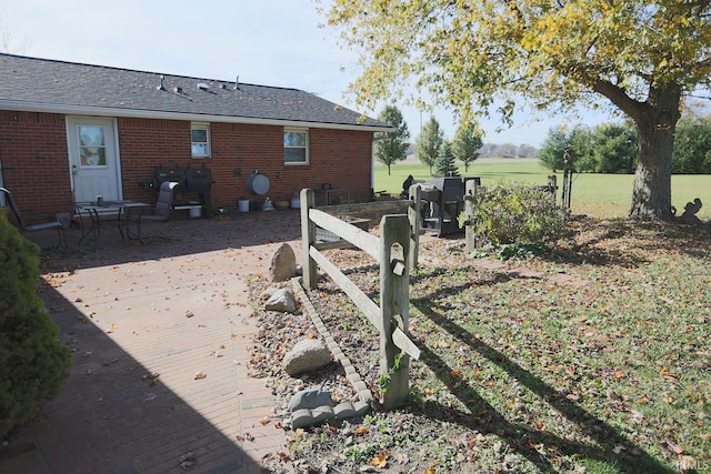 view of home's exterior with a patio