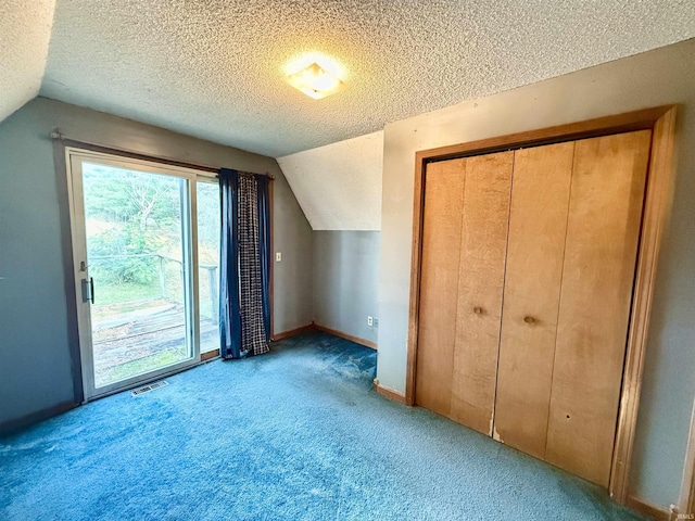 1839 S Meridian Rd, Mitchell, IN 47446 - bonus room with vaulted ceiling, carpet floors, a textured ceiling, and baseboards