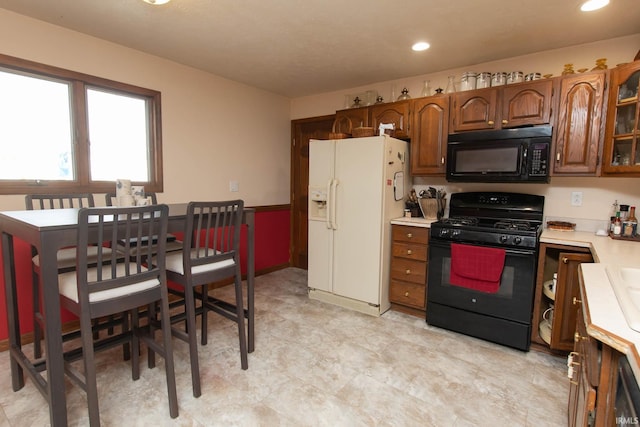 kitchen featuring black appliances