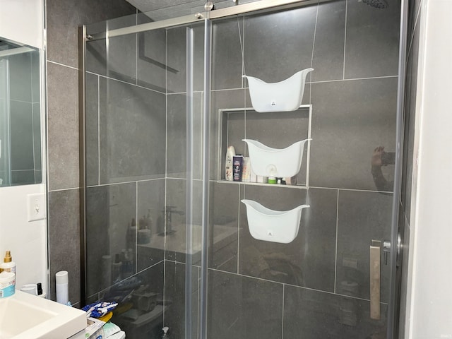 bathroom with walk in shower