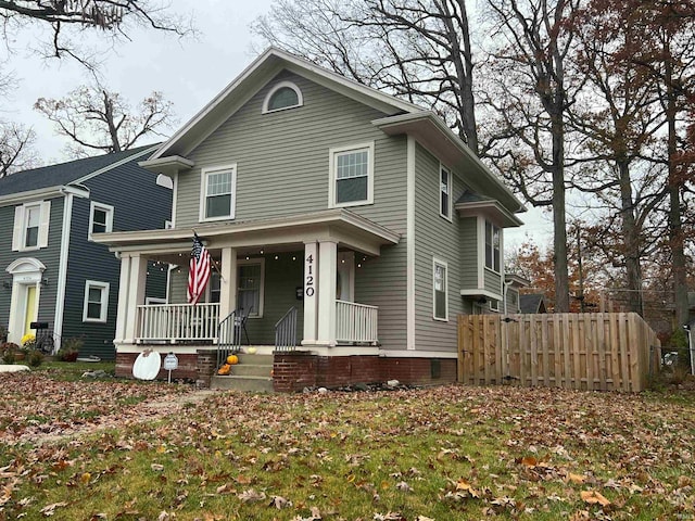 front of property featuring a porch