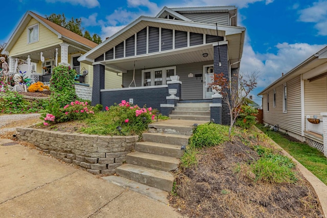 view of front of home with a porch