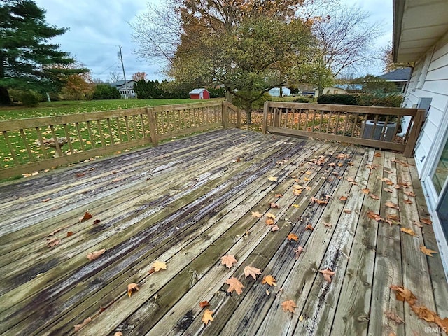 wooden terrace with central AC