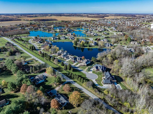 14606 Gateside Dr, Fort Wayne, IN 46814 - aerial view of property and surrounding area with a large body of water and nearby suburban area