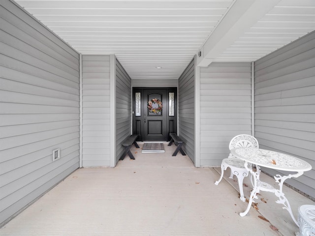 view of doorway to property