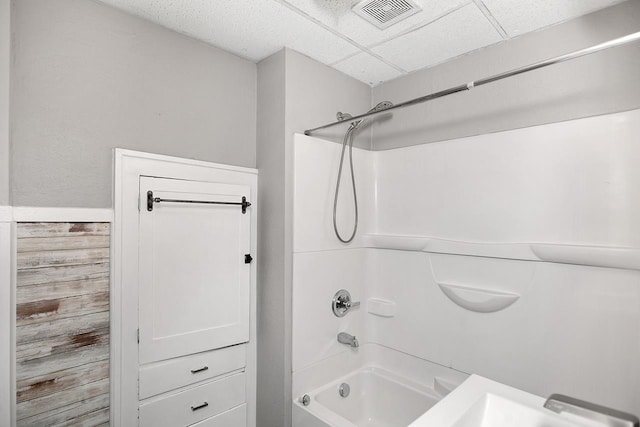 bathroom featuring bathing tub / shower combination