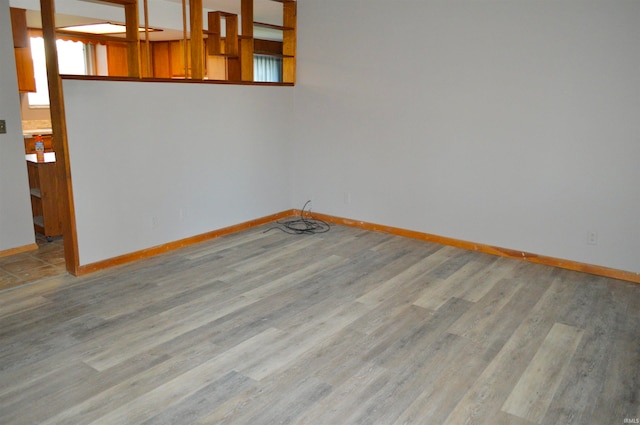 empty room featuring light hardwood / wood-style flooring