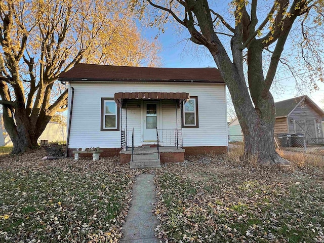 view of bungalow-style home