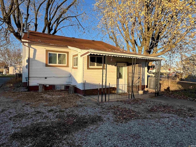 view of front of home