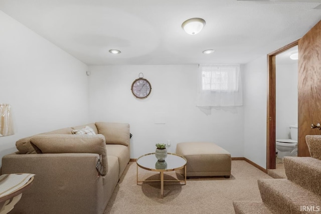 view of carpeted living room