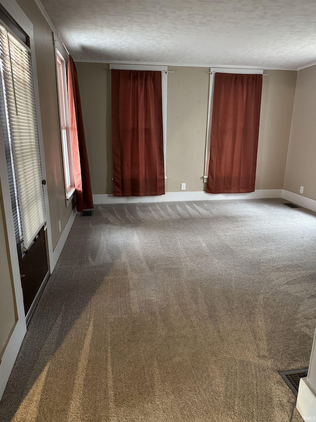 empty room featuring carpet floors and plenty of natural light