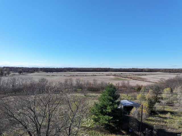 drone / aerial view with a rural view