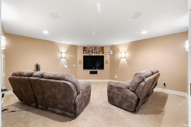 135 Ln 335 Lake James Ln, Angola, IN 46703 - living room featuring light carpet, baseboards, and recessed lighting