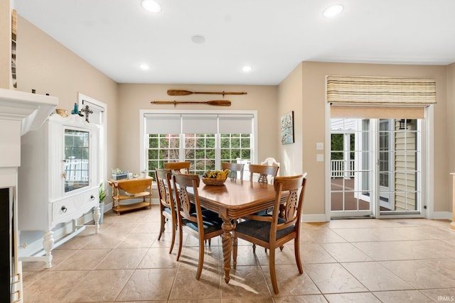 view of dining area