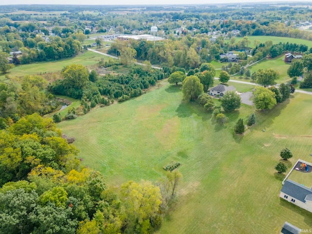 aerial view featuring a rural view